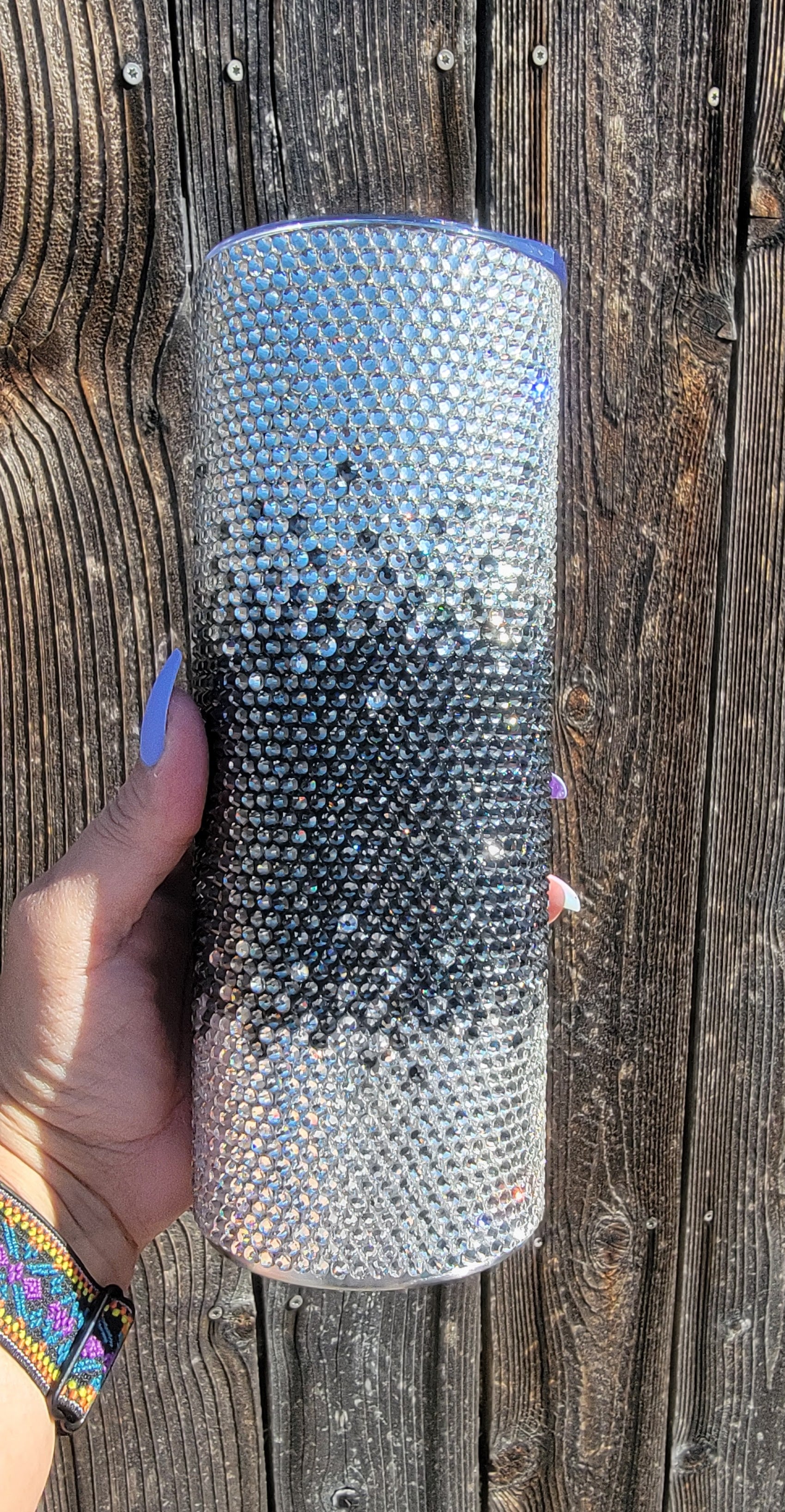 Rhinestone tumbler- offers ombré