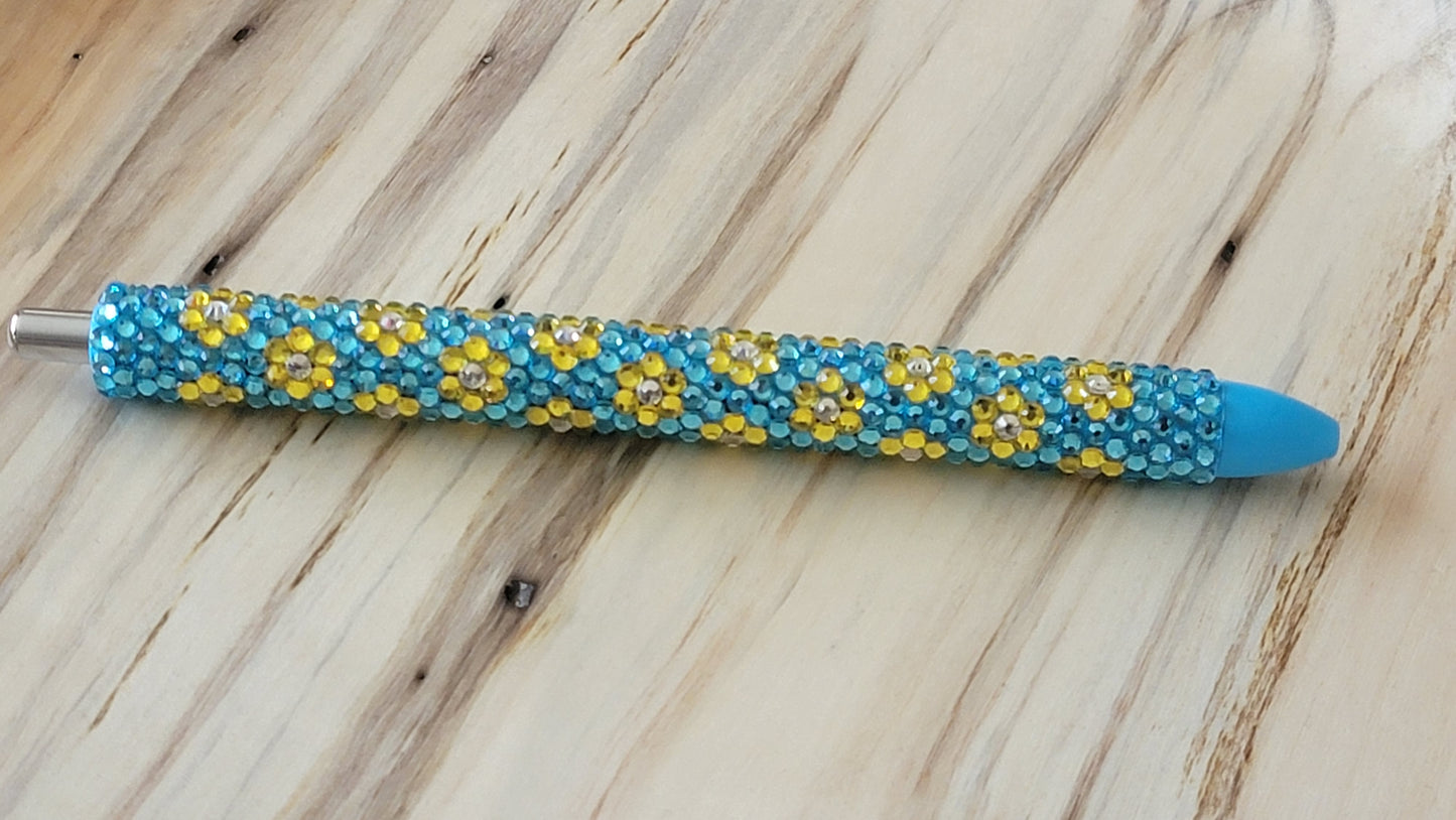 Flower Pen - Teal & Yellow Daisy