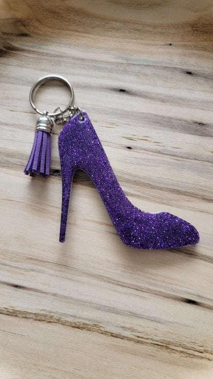 Rhinestone & Glitter "High-Heel" Keychain