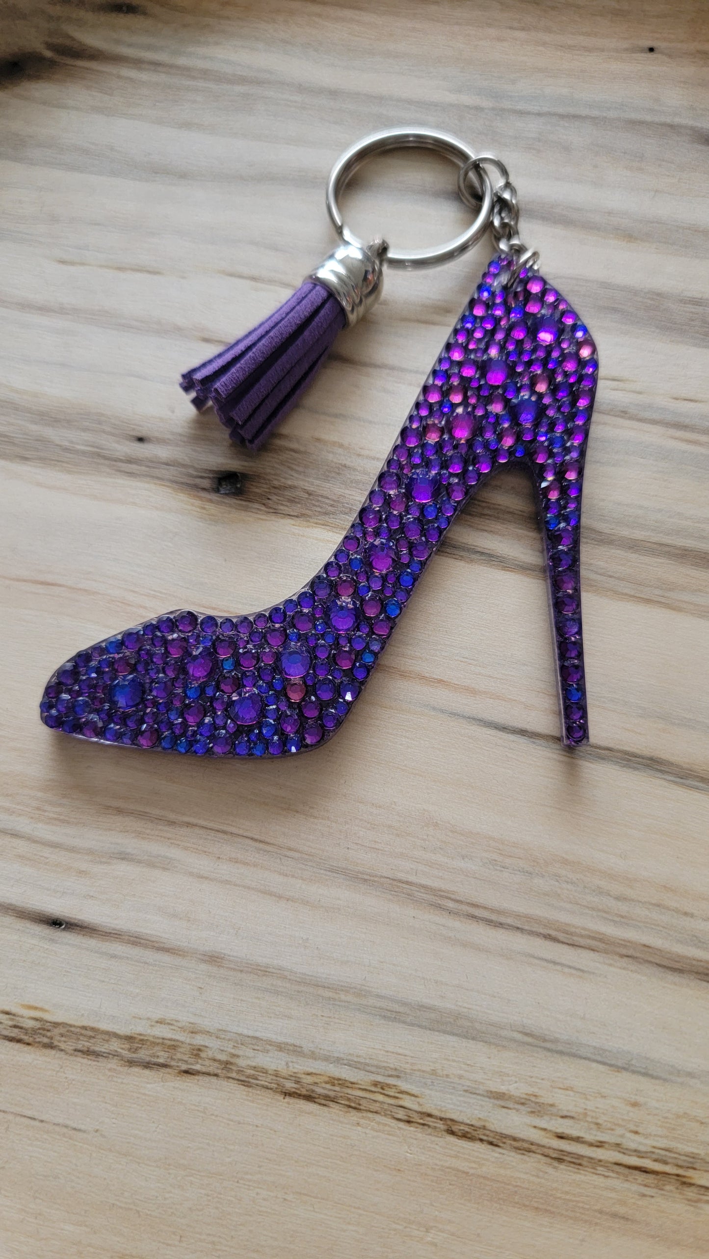 Rhinestone & Glitter "High-Heel" Keychain