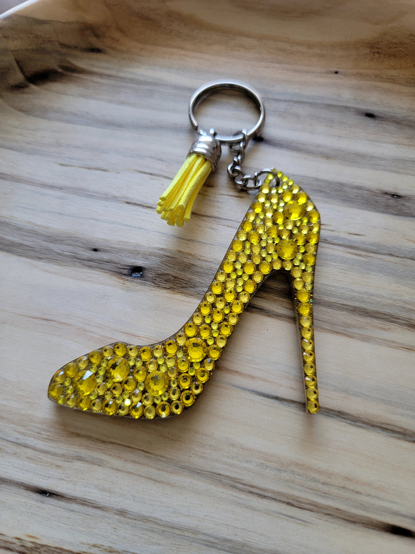 Rhinestone & Glitter "High-Heel" Keychain